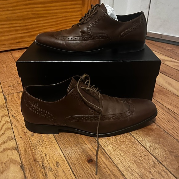 princess polly baby blue dress Cognac Cap Toe Dress Shoes